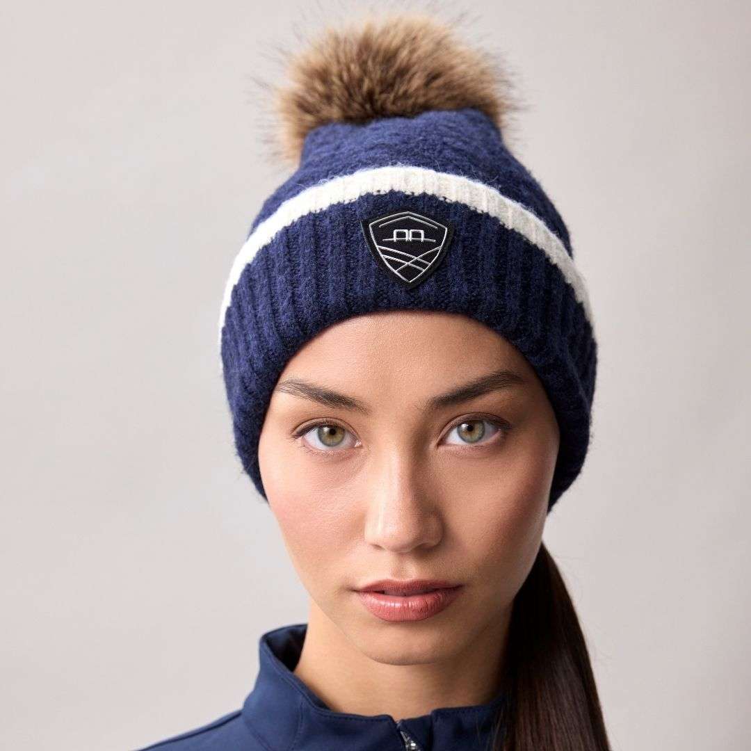 Horseware Alessandro Albanese® Women's Monogram Pom Beanie in Navy