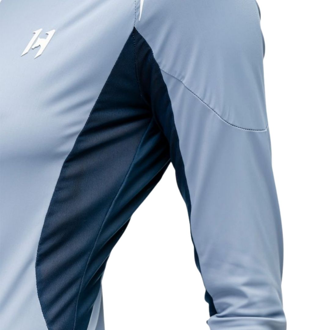 Horseware Women's Stamina Long Sleeve Quarter Zip Baselayer in Blue