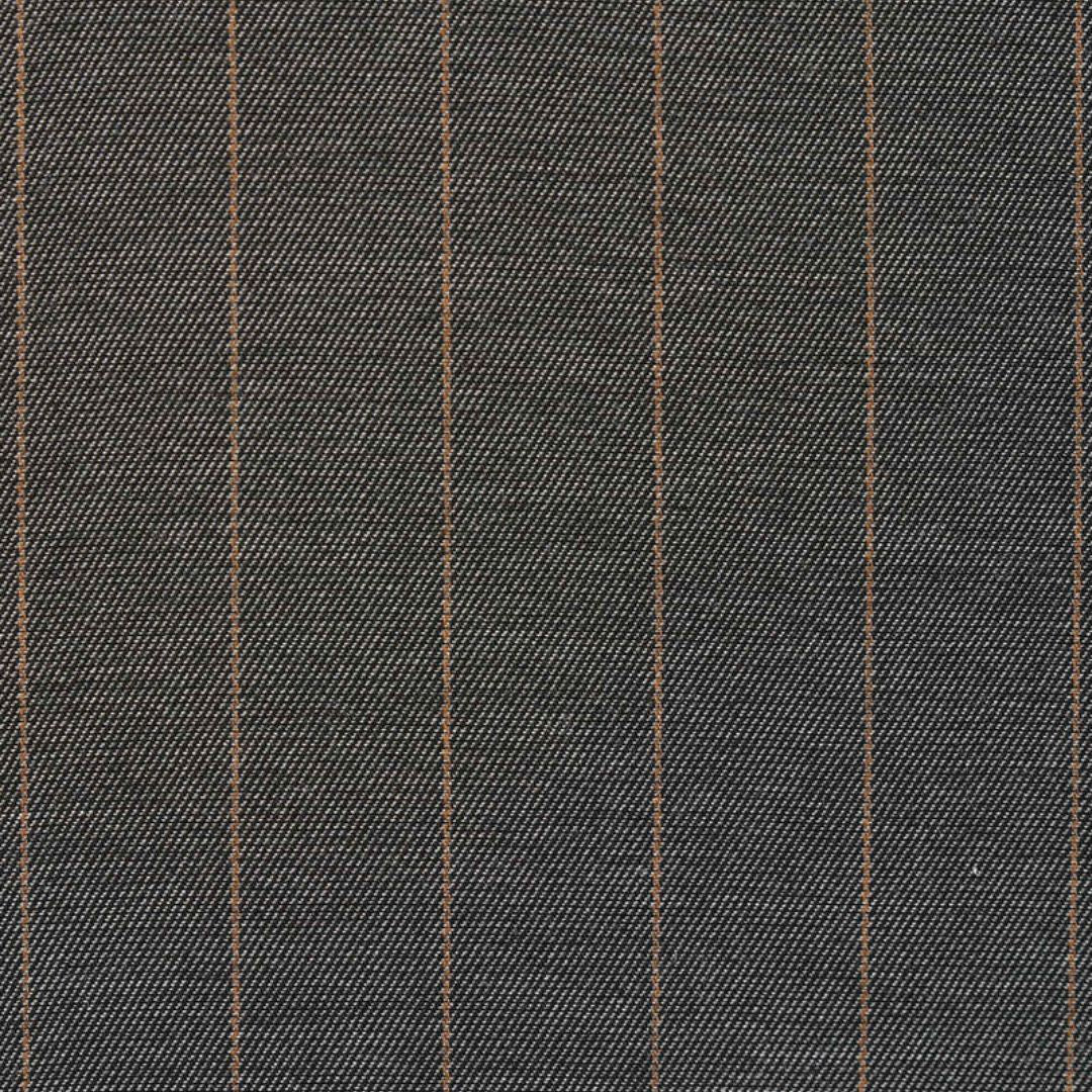 Humility Women's Asymmetric Wide Leg Trouser in Grey with Fine Stripes