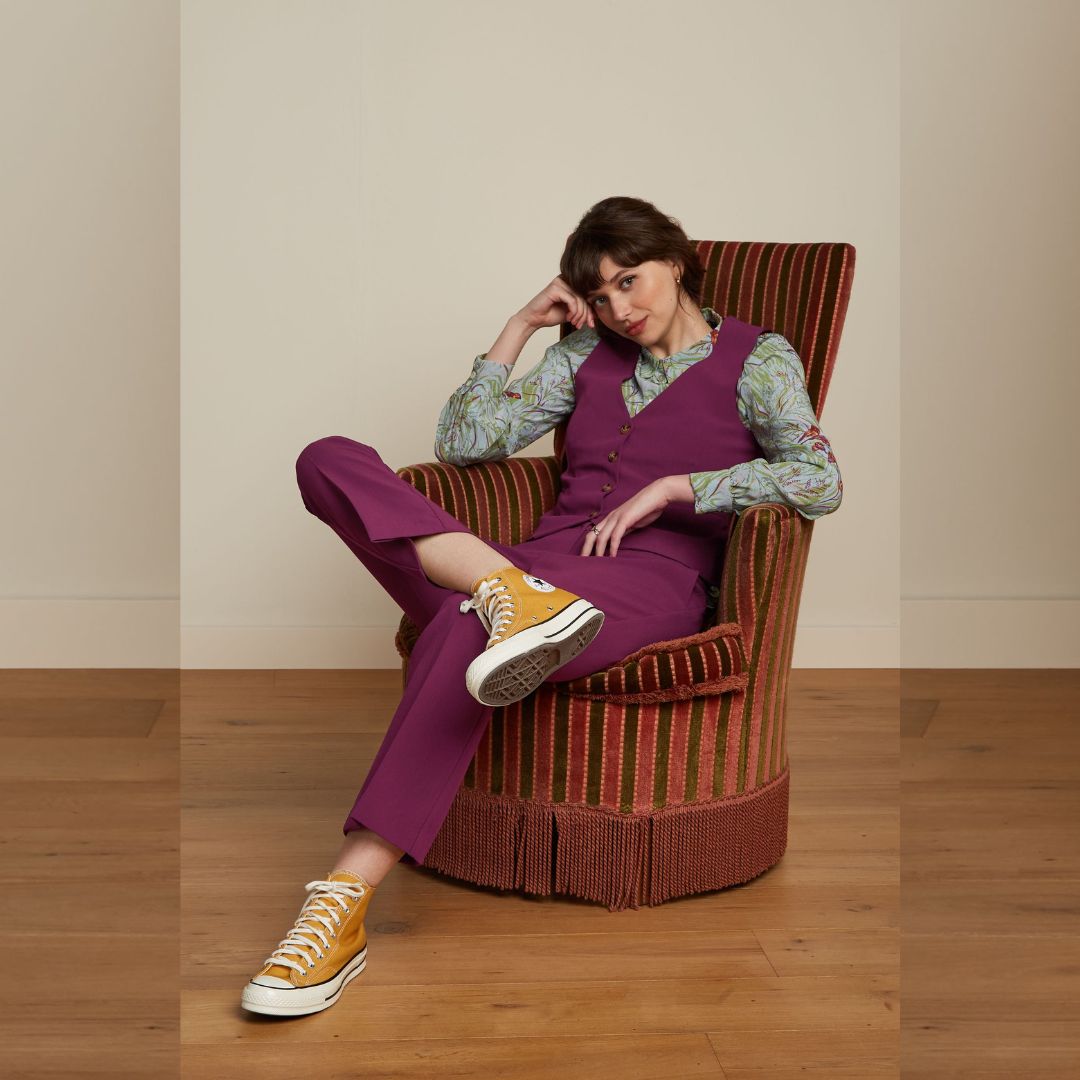 King Louie Women's Jenny Pants Simonet in Caspia Purple