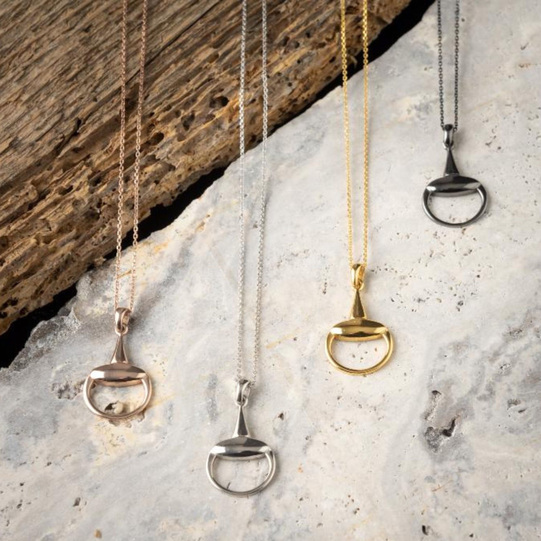 Jo's Sterling Silver Big Snaffle Bit Necklace