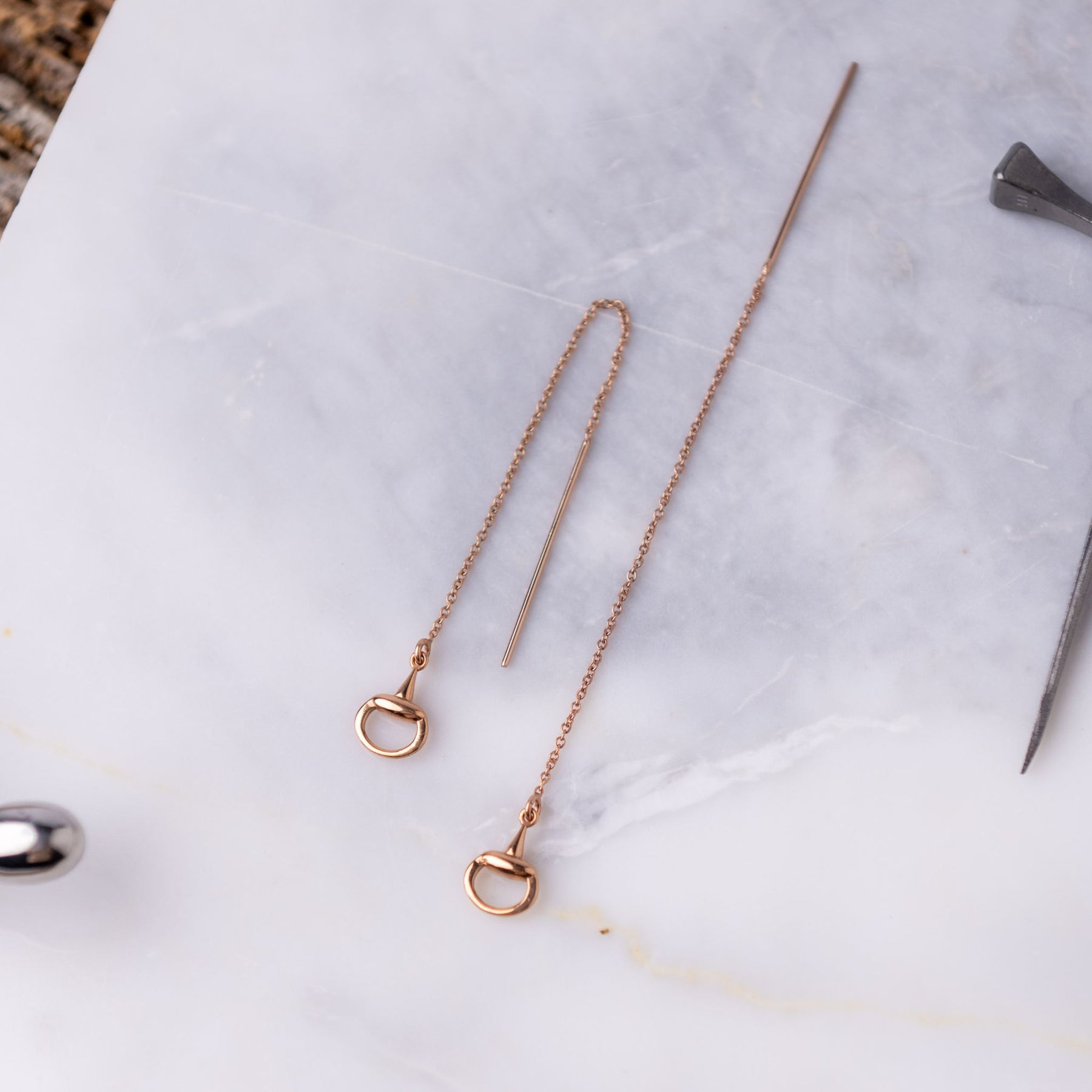 Jo's Sterling Silver Snaffle Bit Drop Earrings