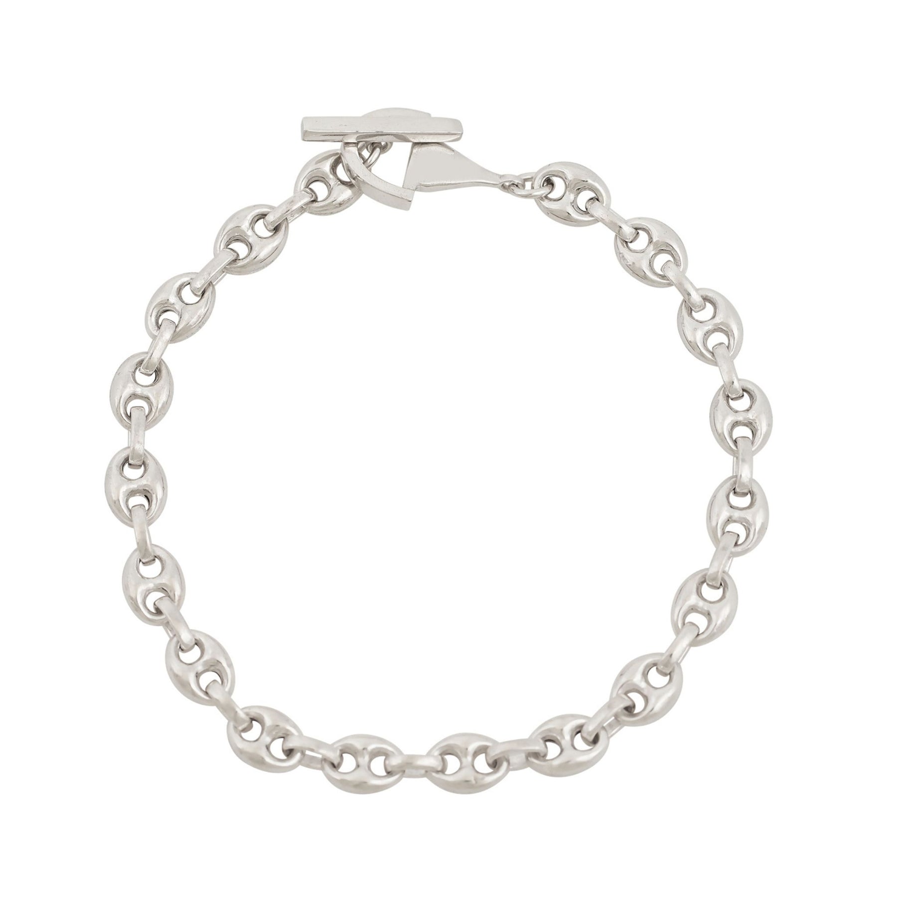 Jo's Sterling Silver T-Bar Bracelet D-Ring in Silver