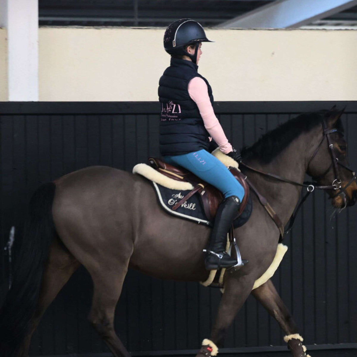 Jod-Z Kids Equestrian Riding Leggings in Stardust Teal