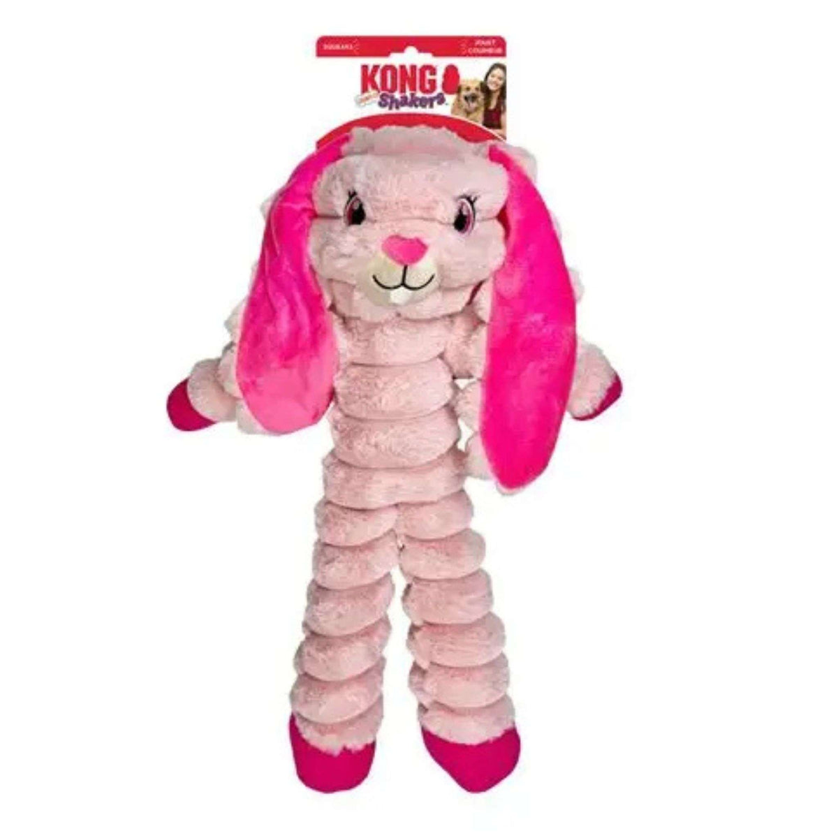 KONG Shakers Crumples Jumbo Floppy Bunny Plush Dog Toy