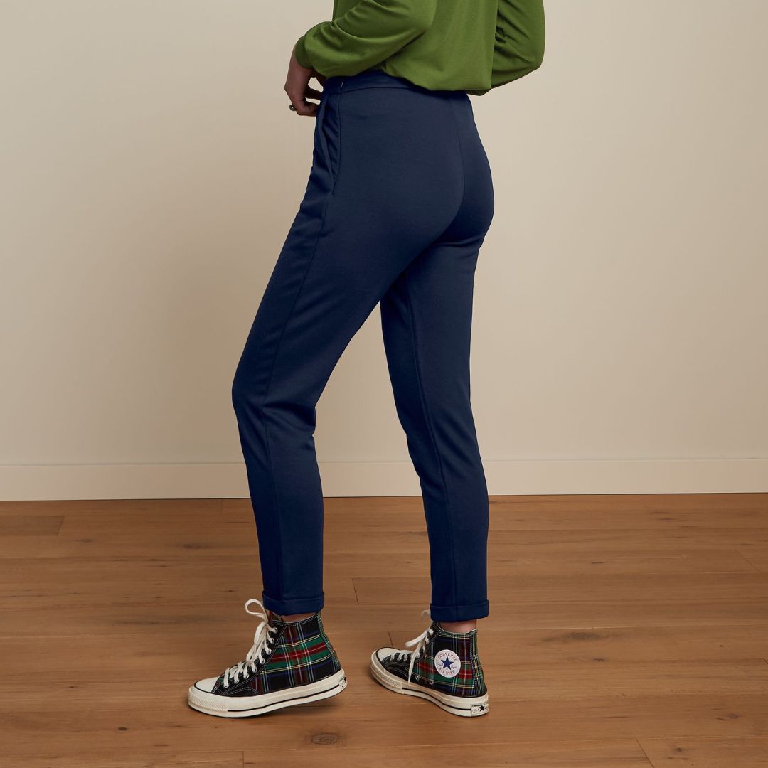 King Louie Women's Roisin Pants Milano Uni in Evening Blue