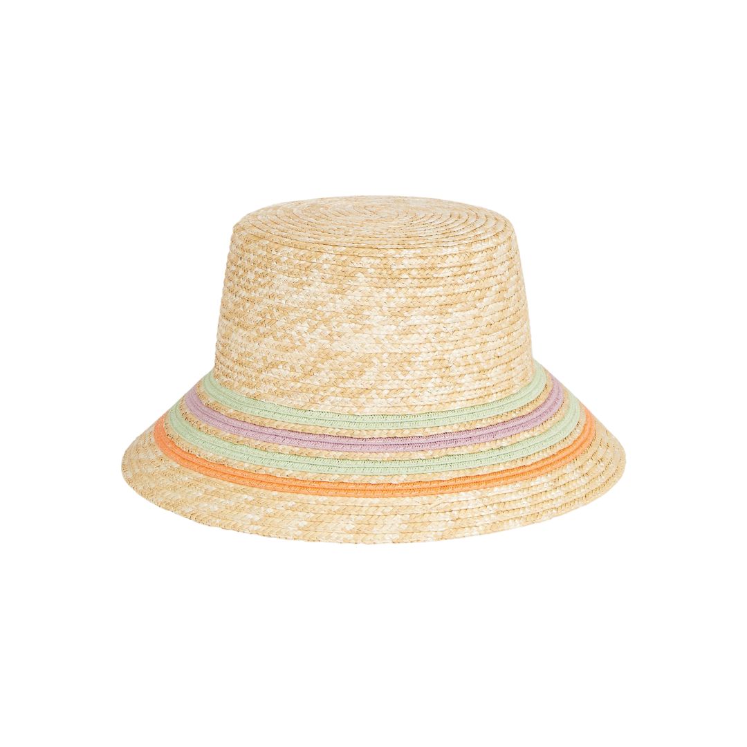 King Louie Straw Bucket Hat Bari in Sand