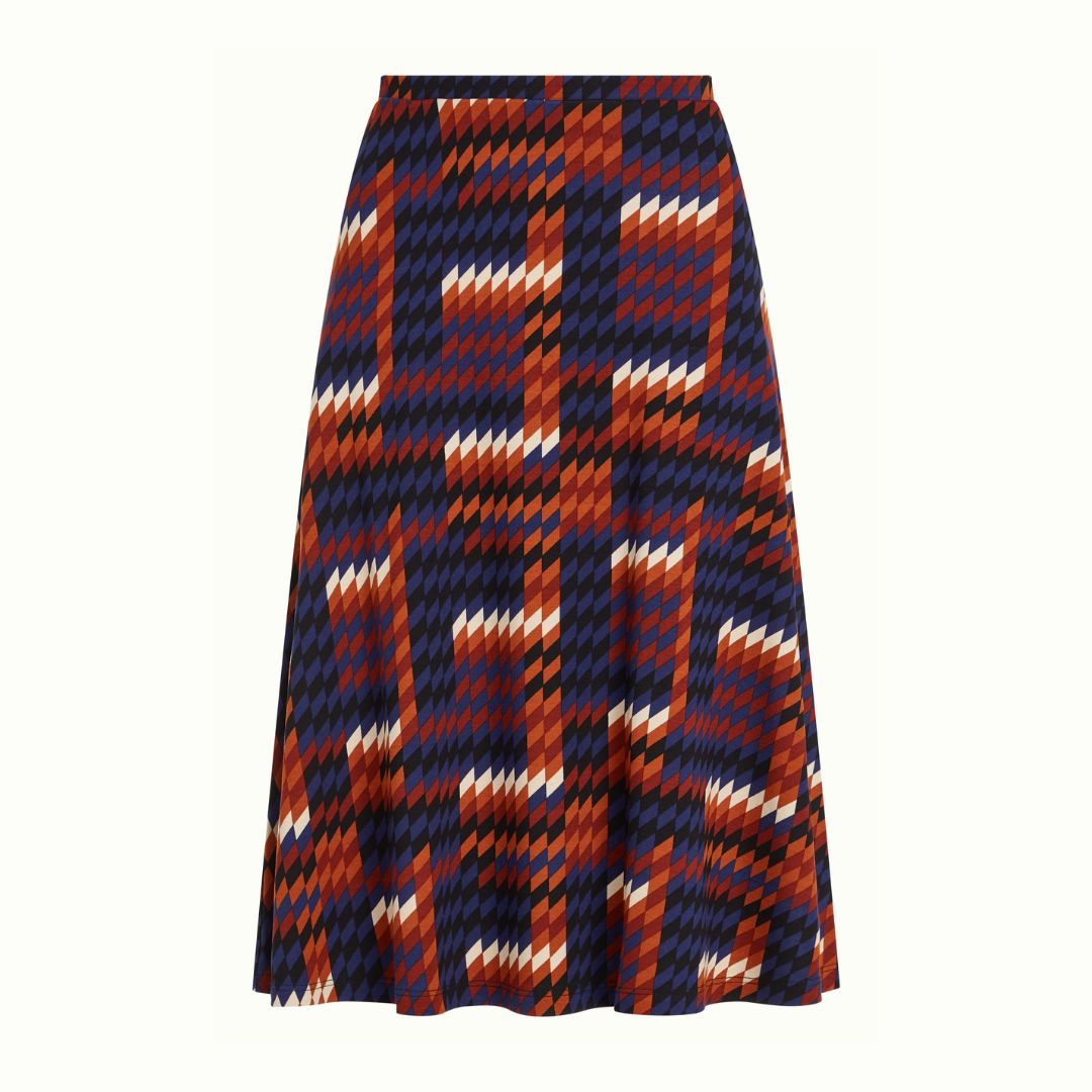 King Louie Women Juno Skirt Clark in Streeple Blue