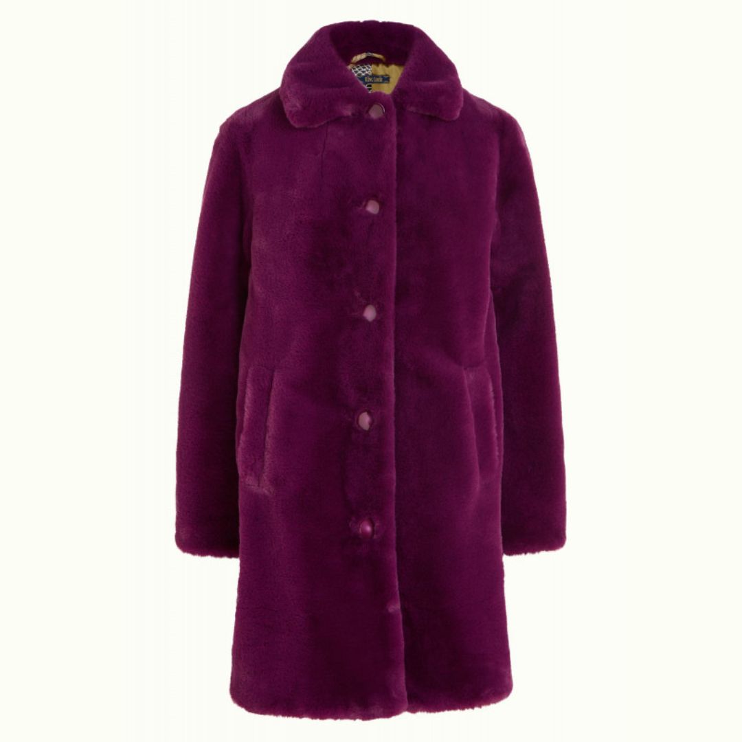 King Louie Women's Anais Coat Long Philly in Caspia Purple