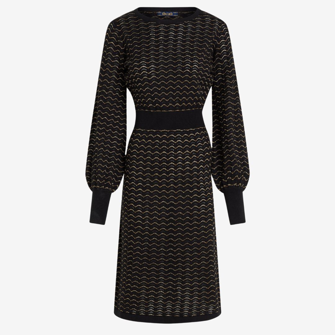 King Louie Women's Bell Dress Pacific in Black