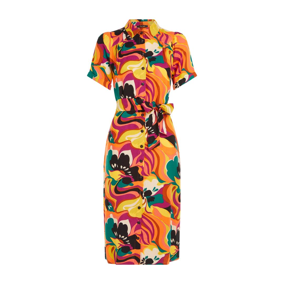 King Louie Women's Carina Tunic Dress Aurelio in Orange