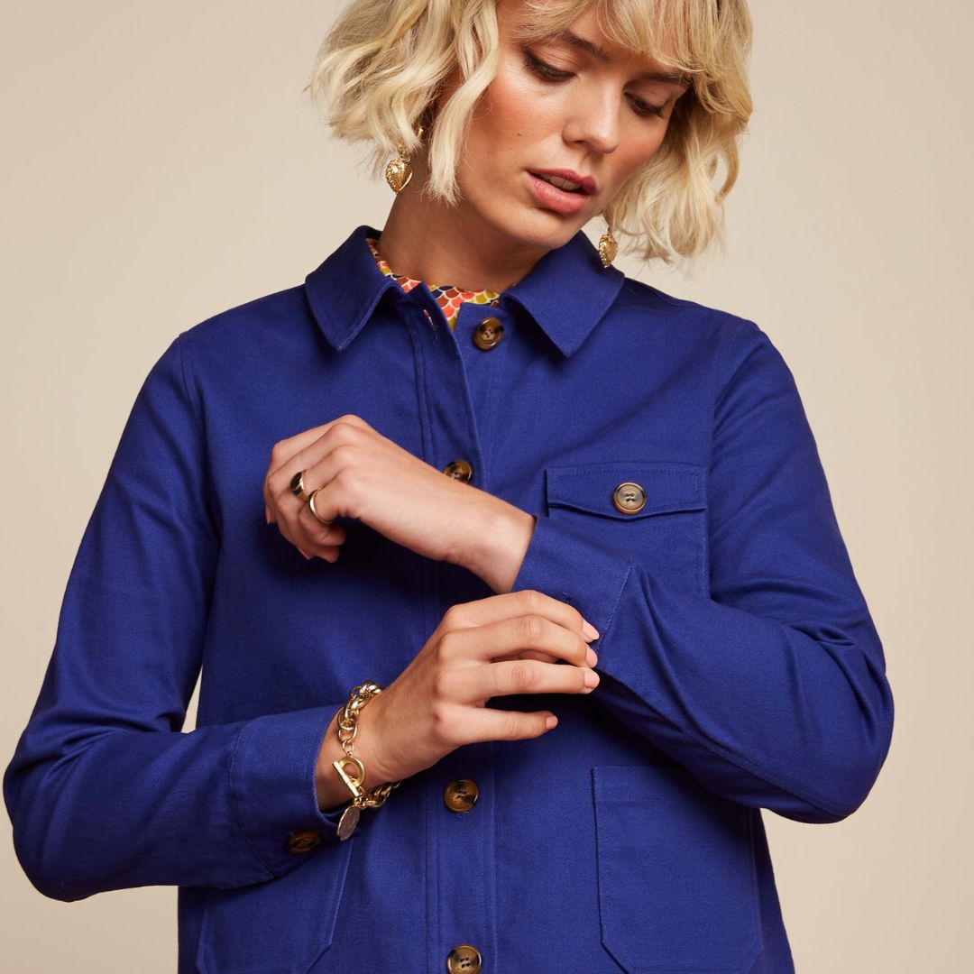 King Louie Women's Ellen Jacket Sturdy in Dazzling Blue