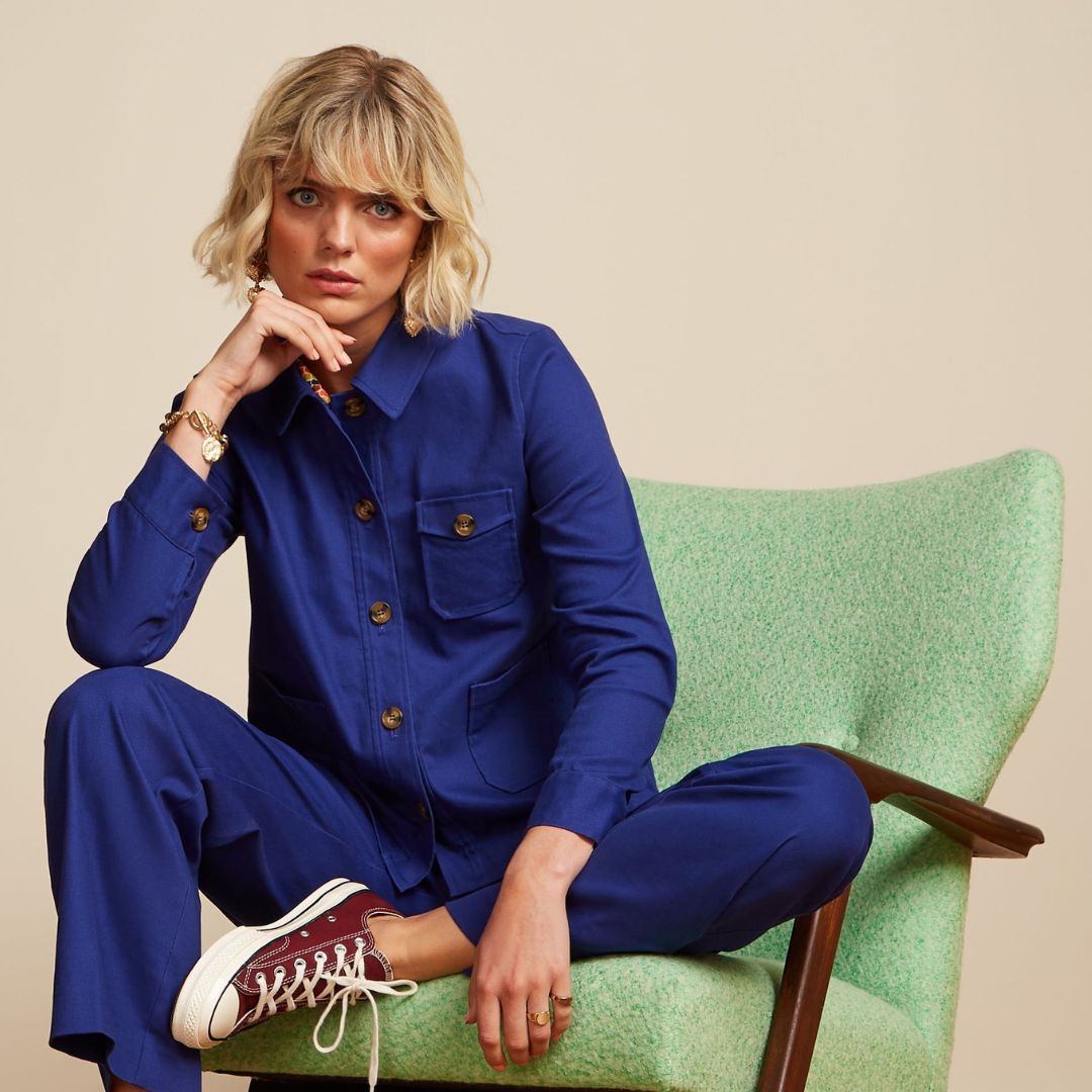 King Louie Women's Ellen Jacket Sturdy in Dazzling Blue