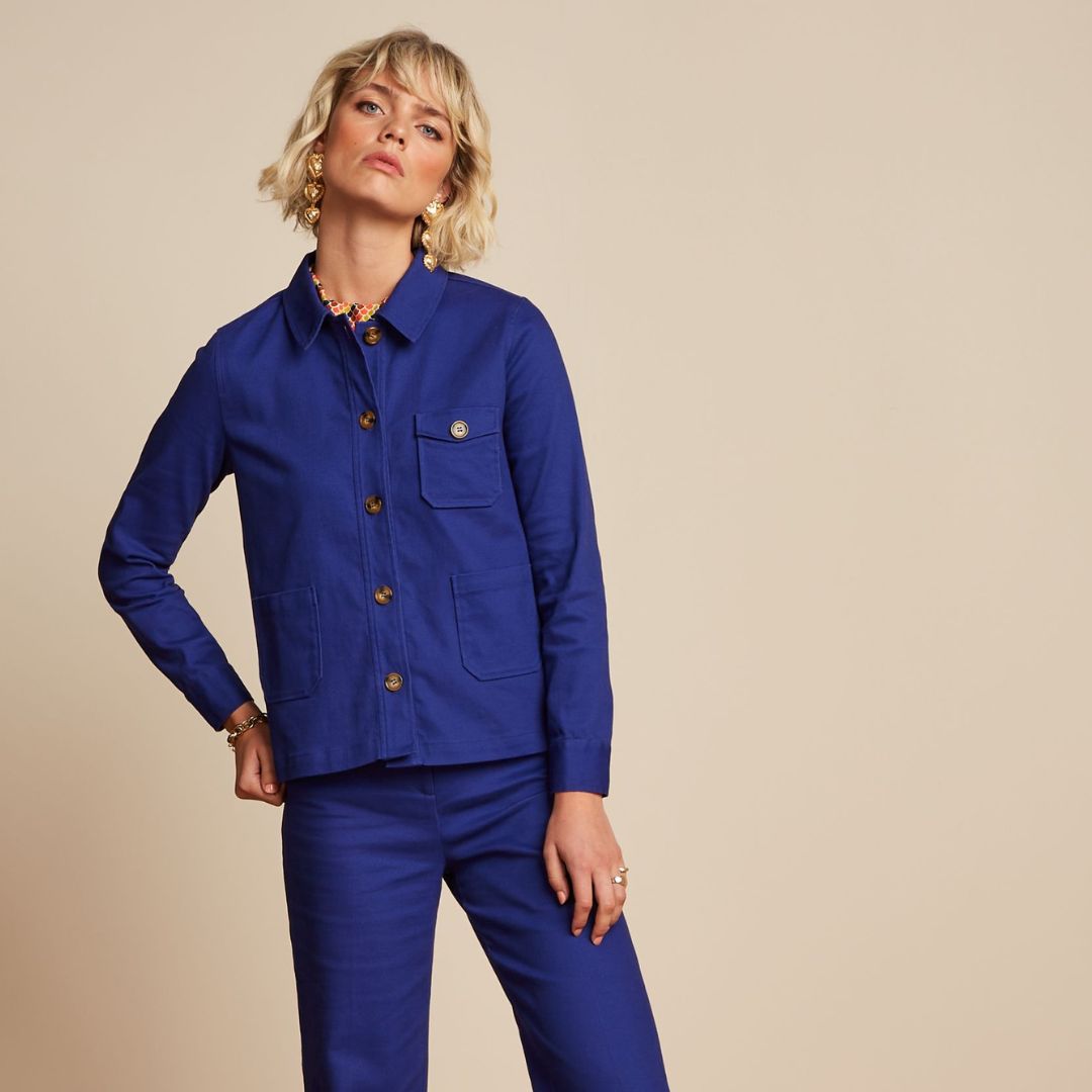 King Louie Women's Ellen Jacket Sturdy in Dazzling Blue