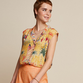 King Louie Women's July Serafini Blouse in Tuscan Yellow