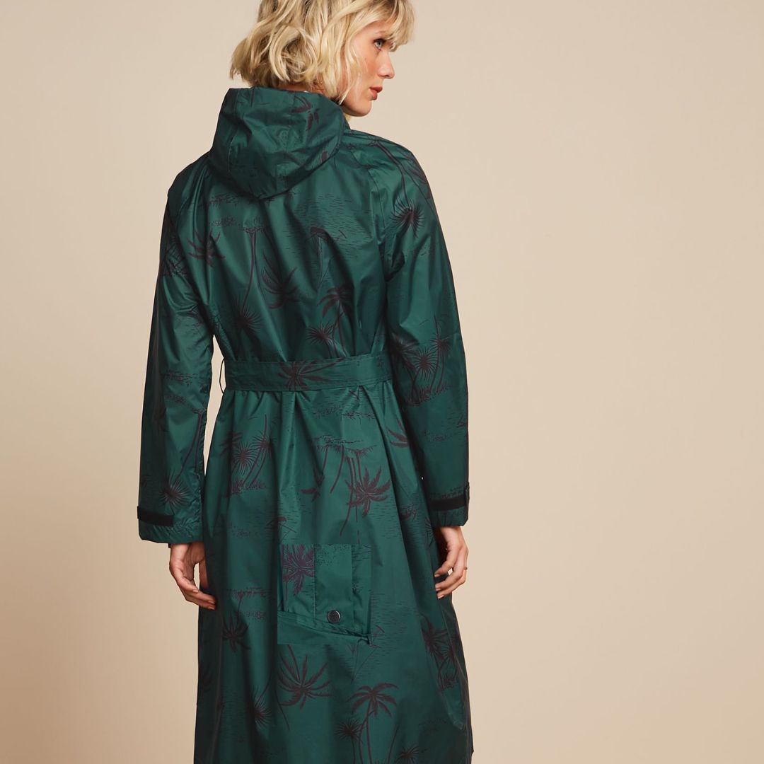 King Louie Women's Lizzy Raincoat in Ponderosa Green