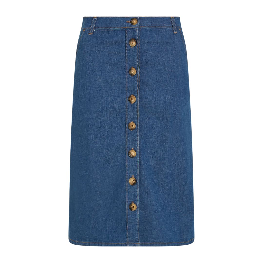 King Louie Women's Marie Skirt Chambray in Denin Blue