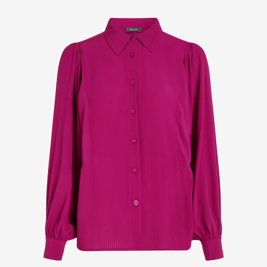 King Louie Women's Marisa Blouse Allegra in Sparkling Fuchsia