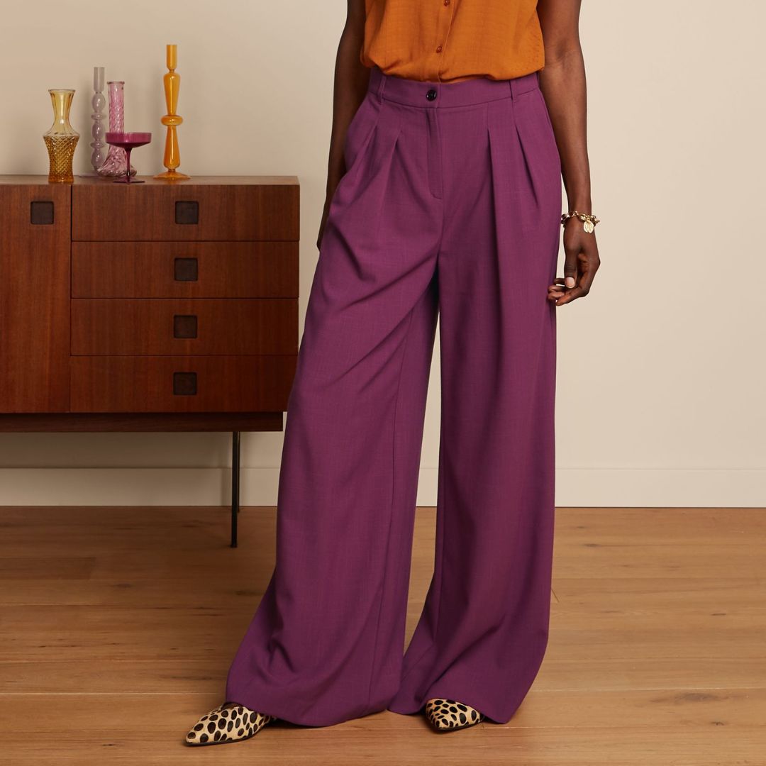 King Louie Women's Marlene Pants Timba in Caspia Purple