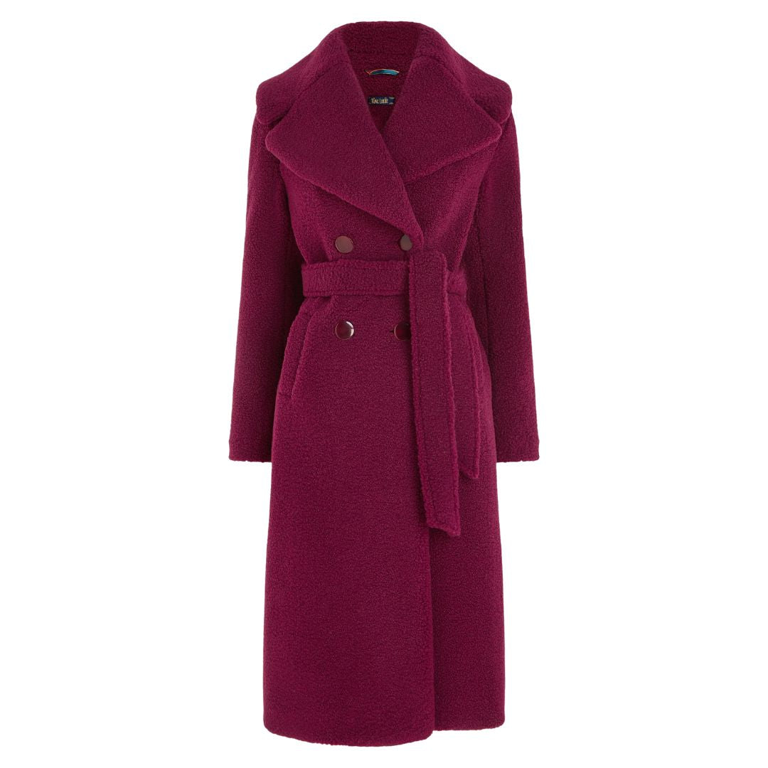 King Louie Women's Mary Coat Murphy in Beaujolais Red
