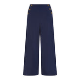 King Louie Women's Pia Cullote Milano Uni Trousers in Evening Blue