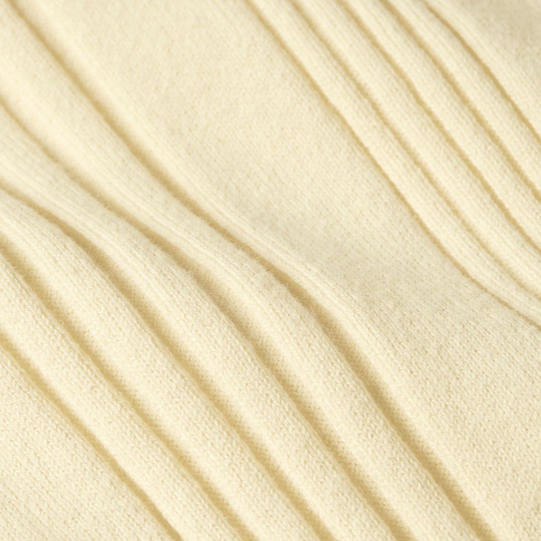 King Louie Women's Rib Rollneck Top Club in Cream
