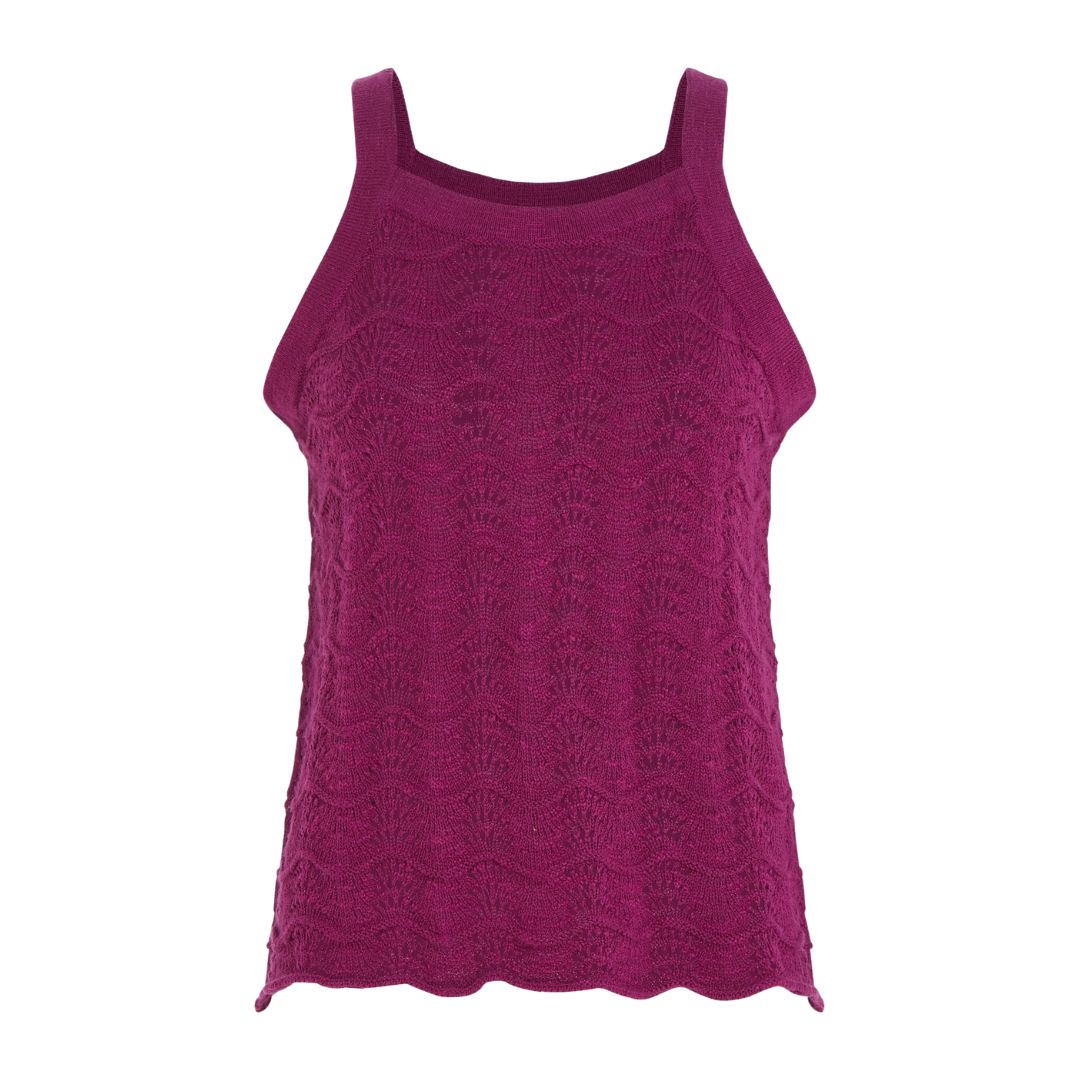 King Louie Women's Sofie Top Scallop in Vivid Purple
