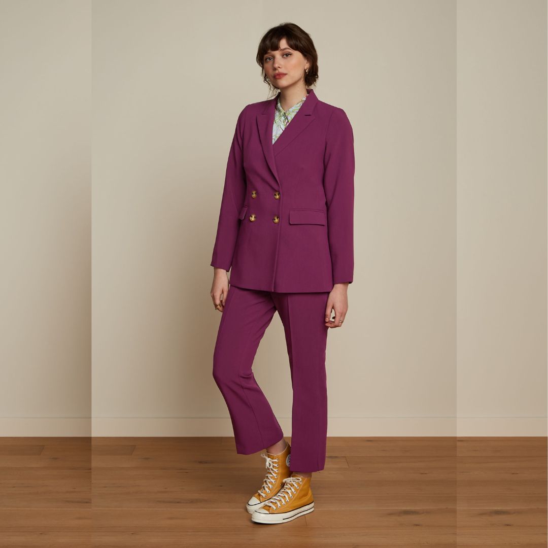 King Louie Women's Tina Blazer Simonet in Caspia Purple