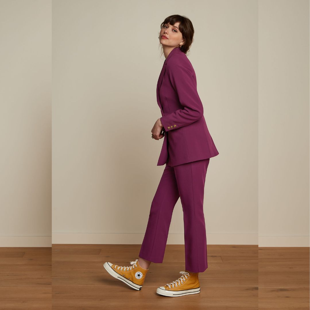 King Louie Women's Tina Blazer Simonet in Caspia Purple