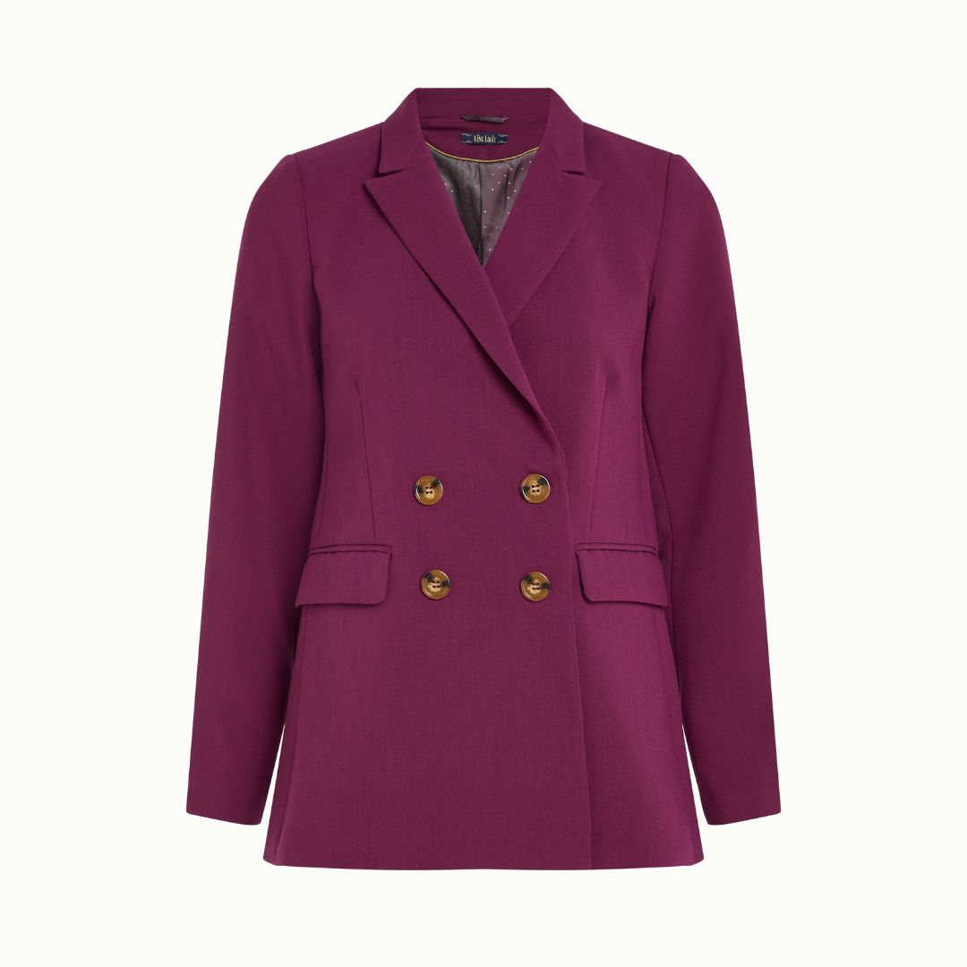 King Louie Women's Tina Blazer Simonet in Caspia Purple