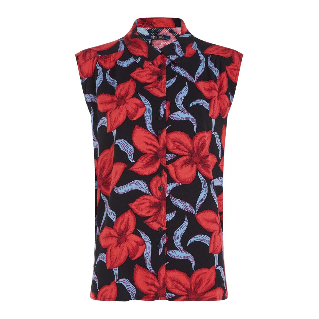 King Louie Women's Viv Blouse Deacon in Black