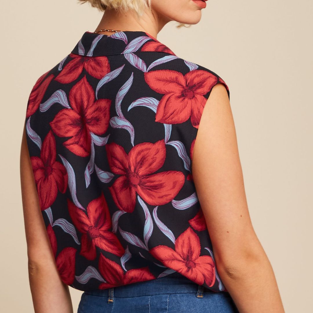 King Louie Women's Viv Blouse Deacon in Black