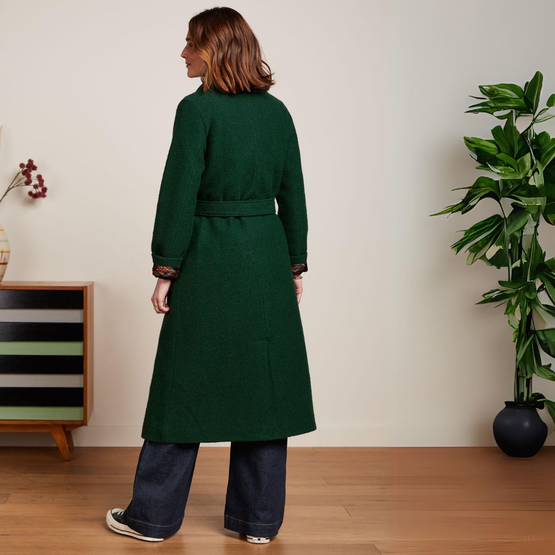 King Louie Women's Arabella Coat Kennedy in Forest Green