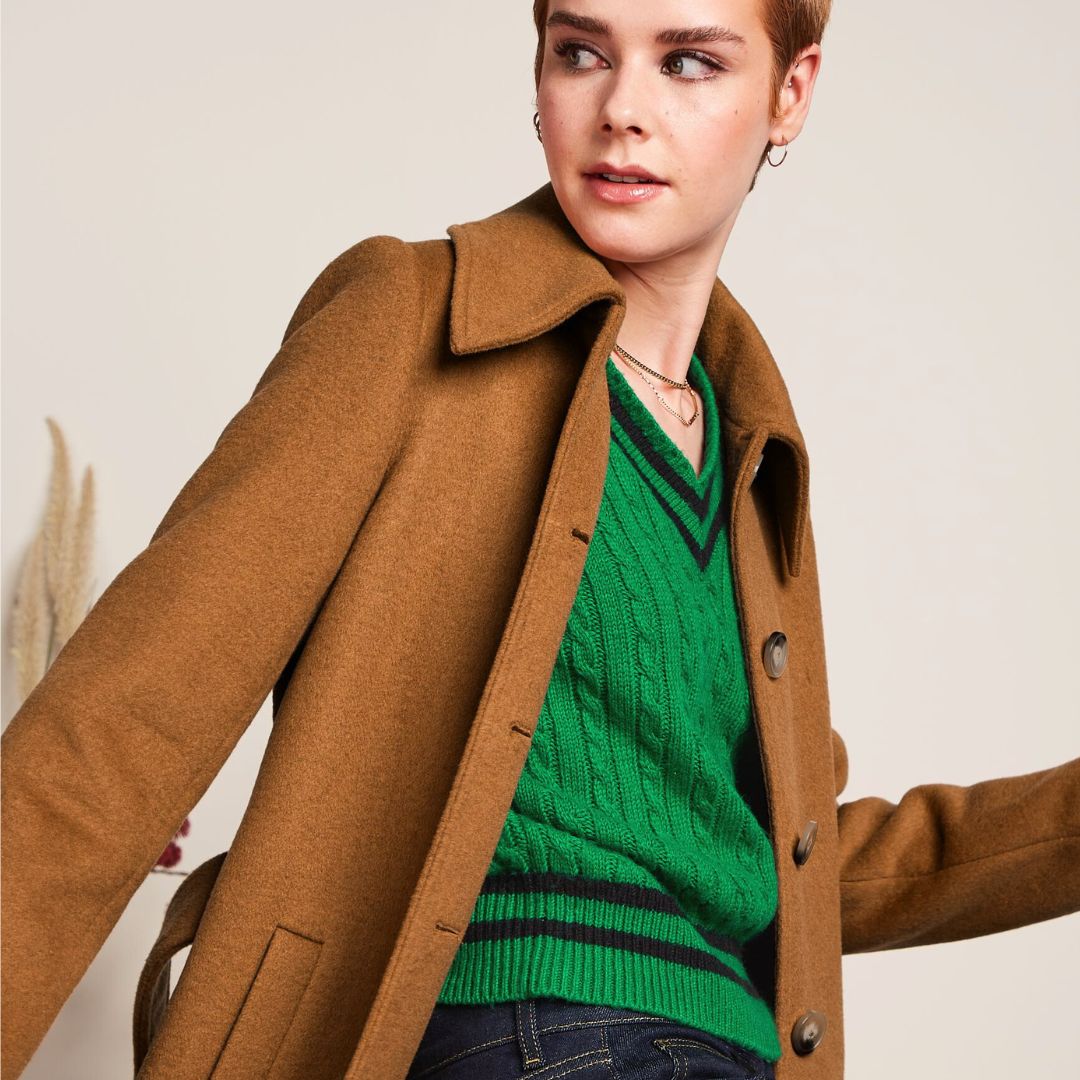 King Louie Women's Arabella Coat Reggio in Bronze Brown