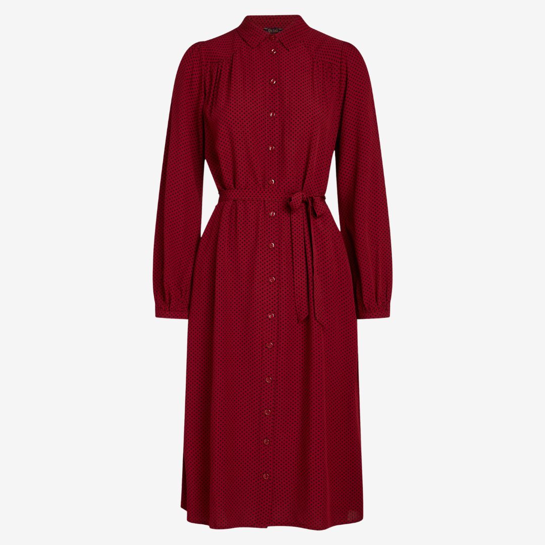 King Louie Women's Carina Dress Piper in Cabernet Red
