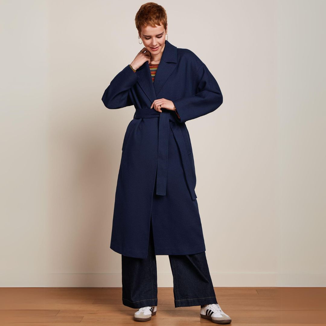 King Louie Women's Diana Coat Austin in Evening Blue