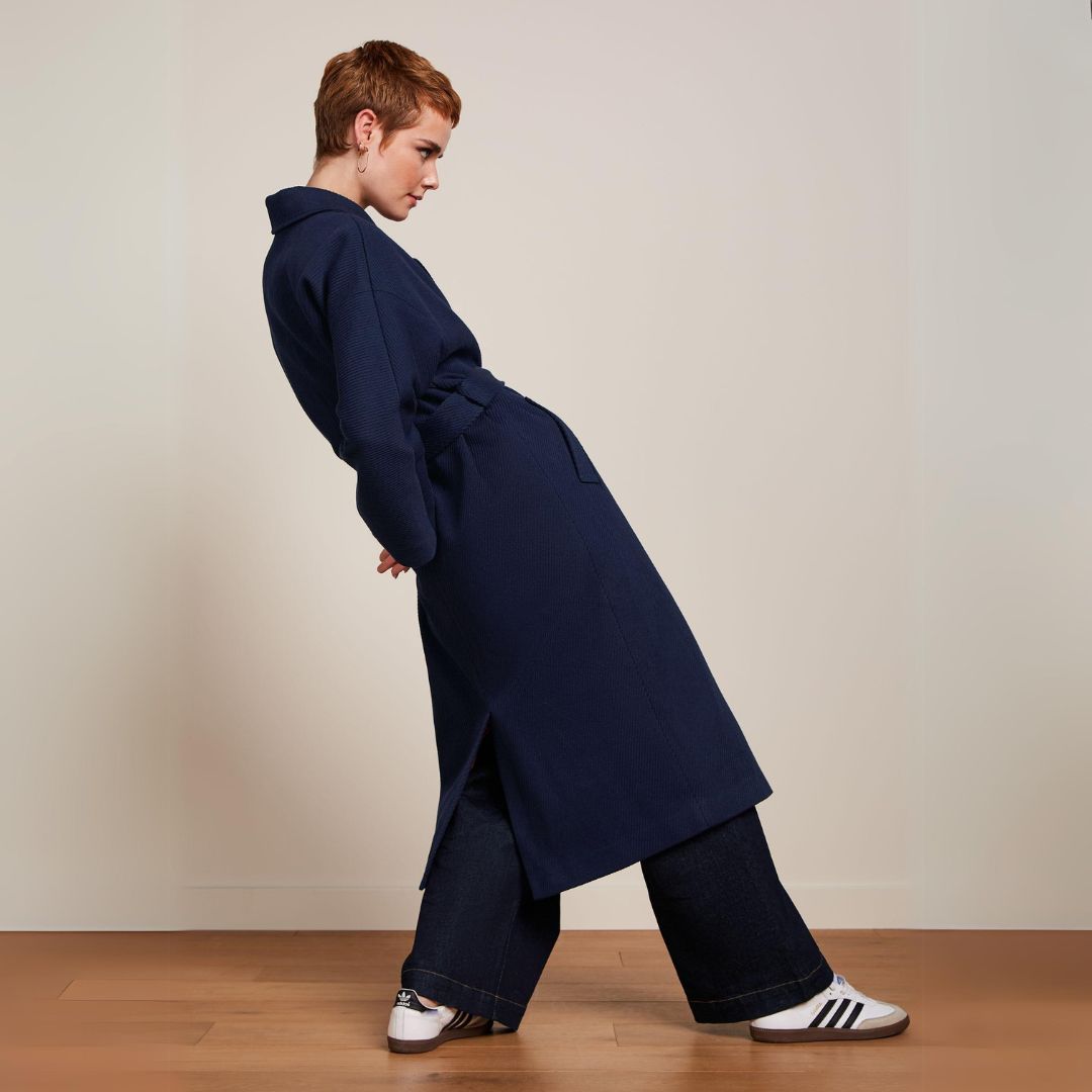 King Louie Women's Diana Coat Austin in Evening Blue