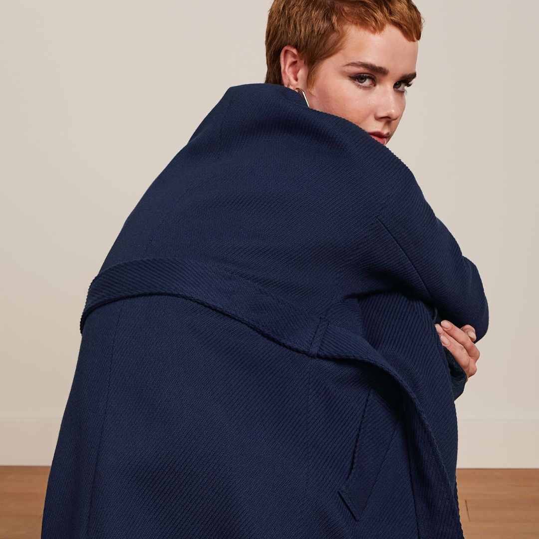 King Louie Women's Diana Coat Austin in Evening Blue