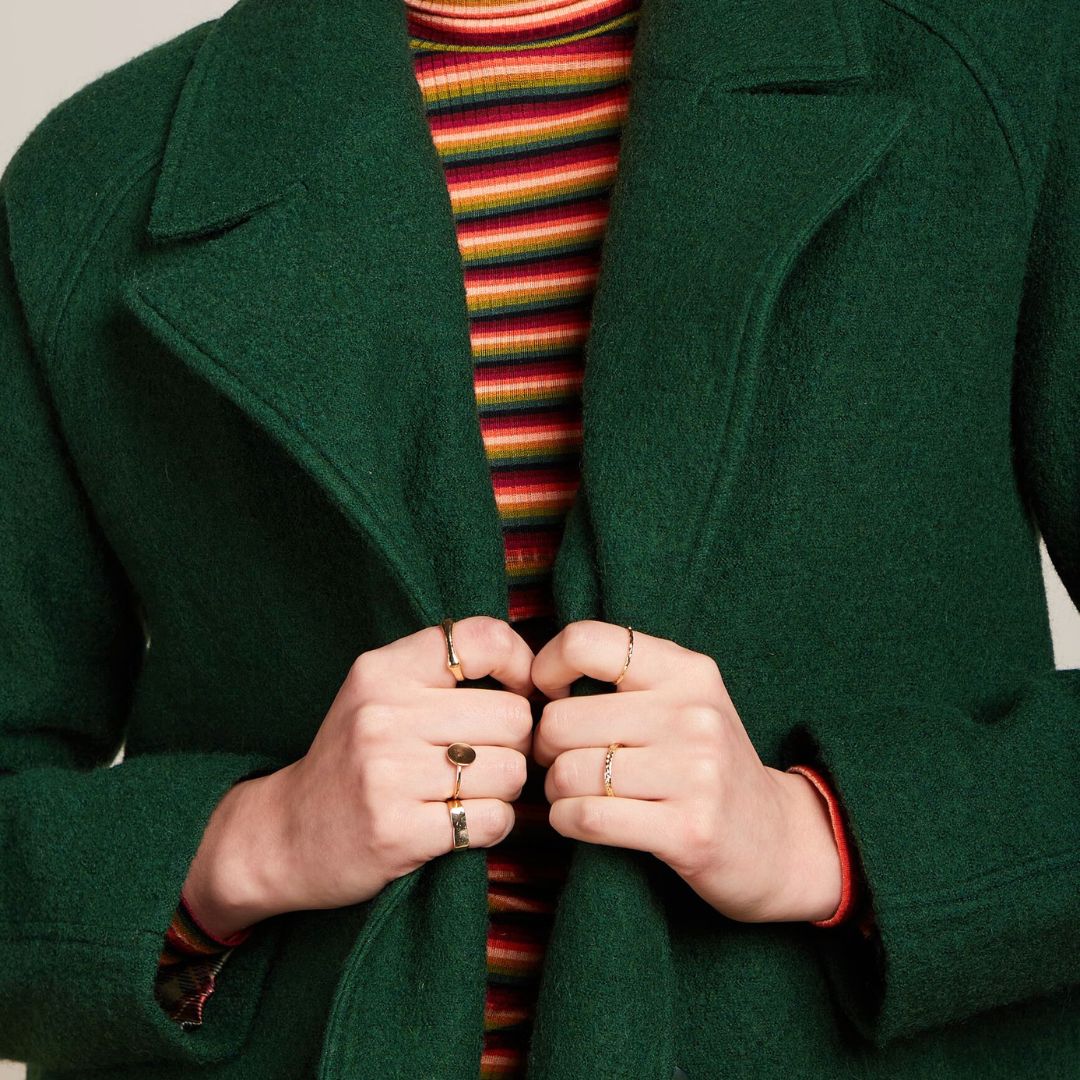King Louie Women's Maura Coat Short Kennedy in Forest Green
