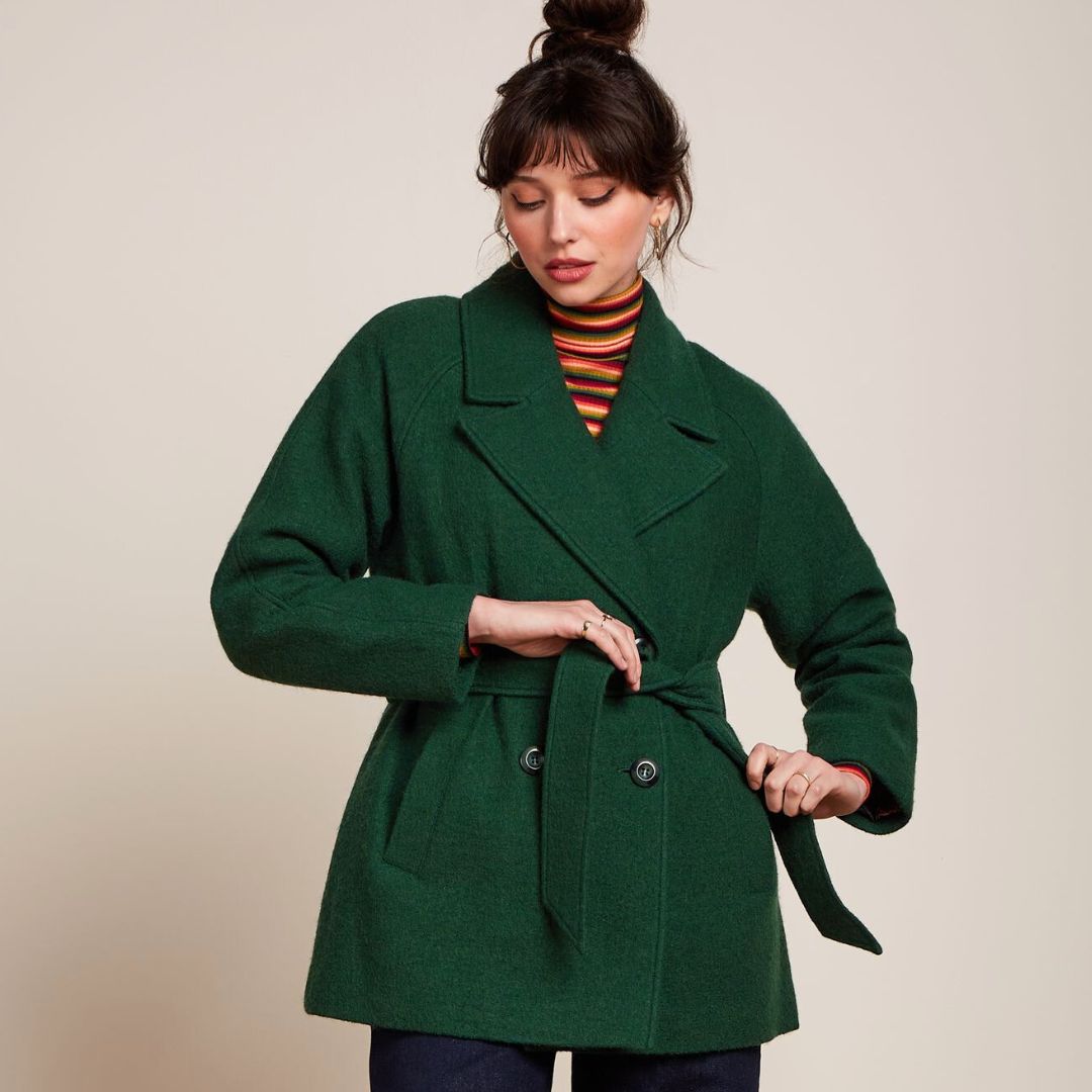 Forest green coat womens hotsell