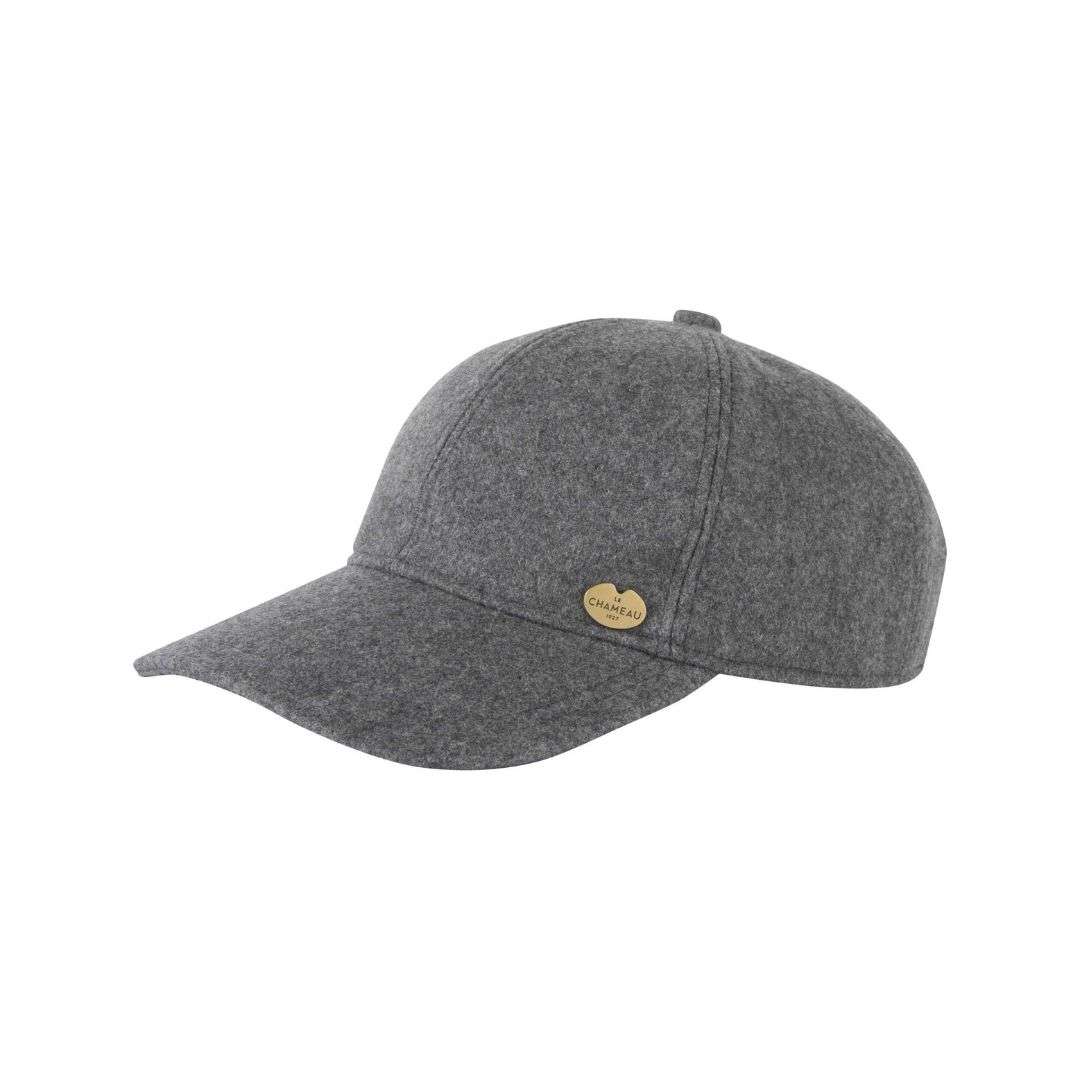 Le Chameau Melton Wool Cap in Gris display picture 1