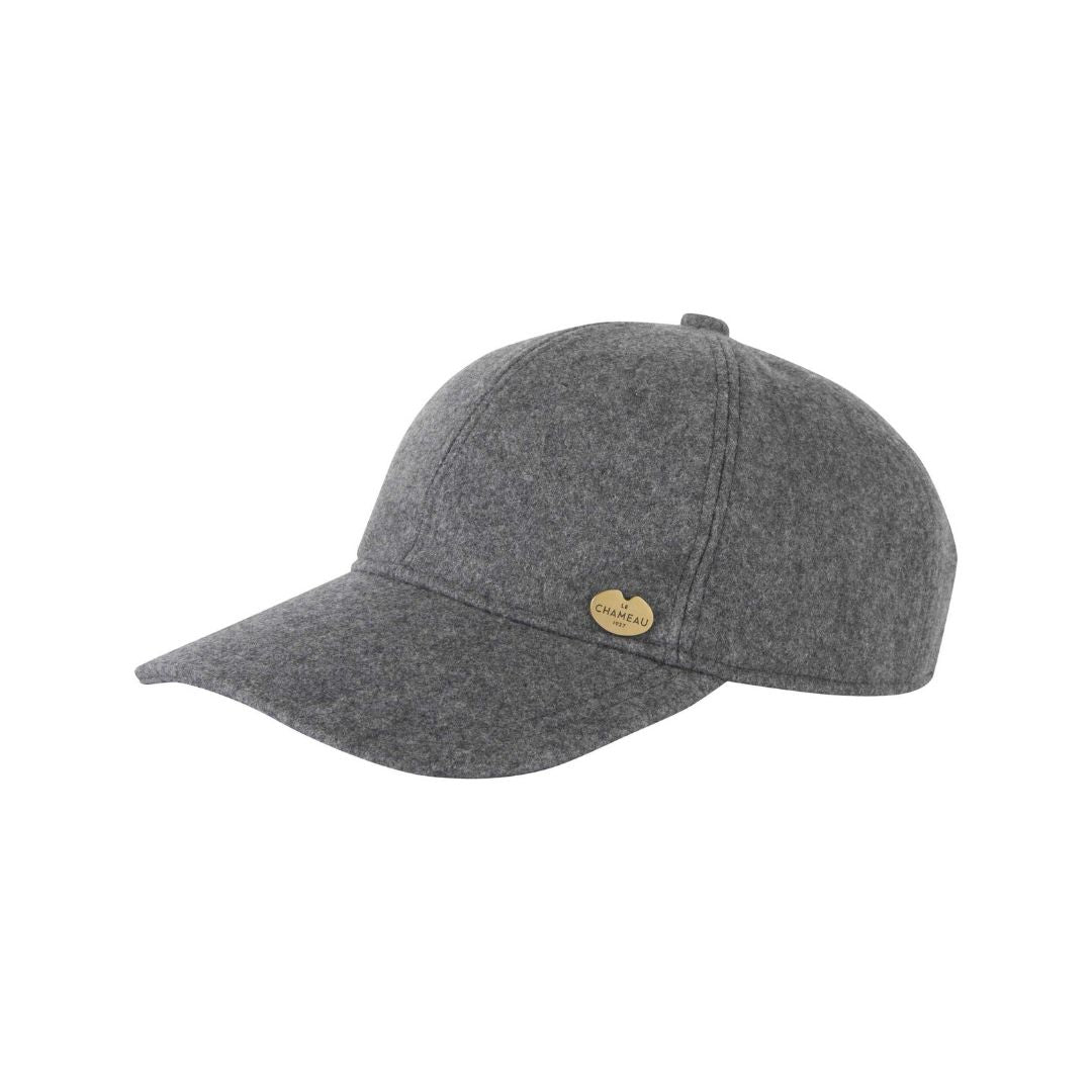 Le Chameau Melton Wool Cap in Gris