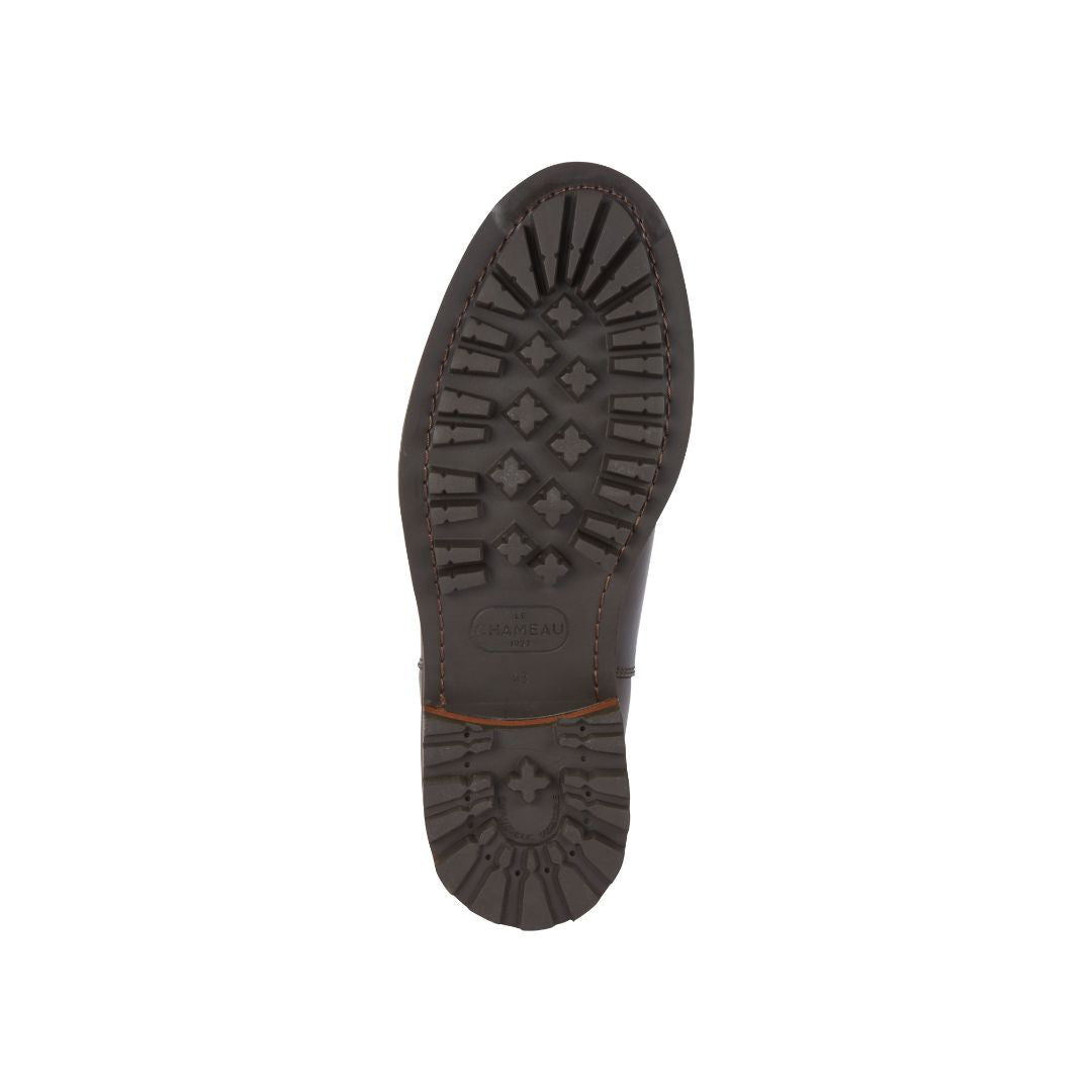 Le Chameau Men's La Chelsea Aventure Leather Boot in Marron Fonce