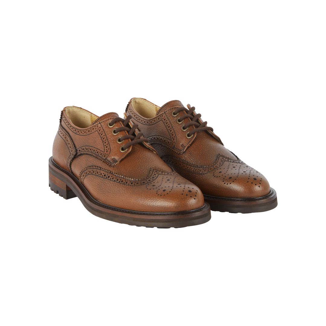 Le Chameau Men's Normandy Leather Brogue in Marron