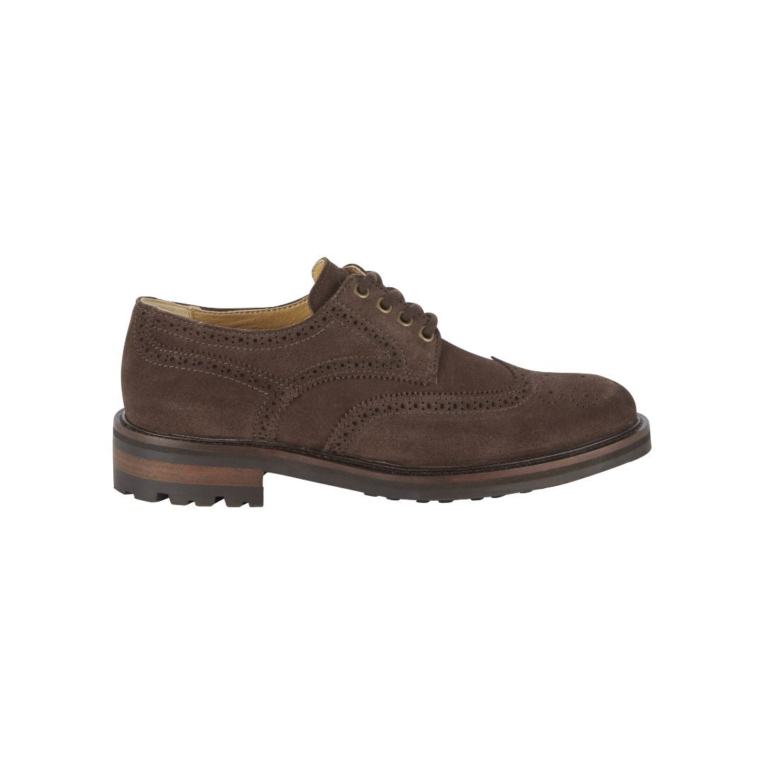 Le Chameau Men's Normandy Suede Brogue in Marron Fonce