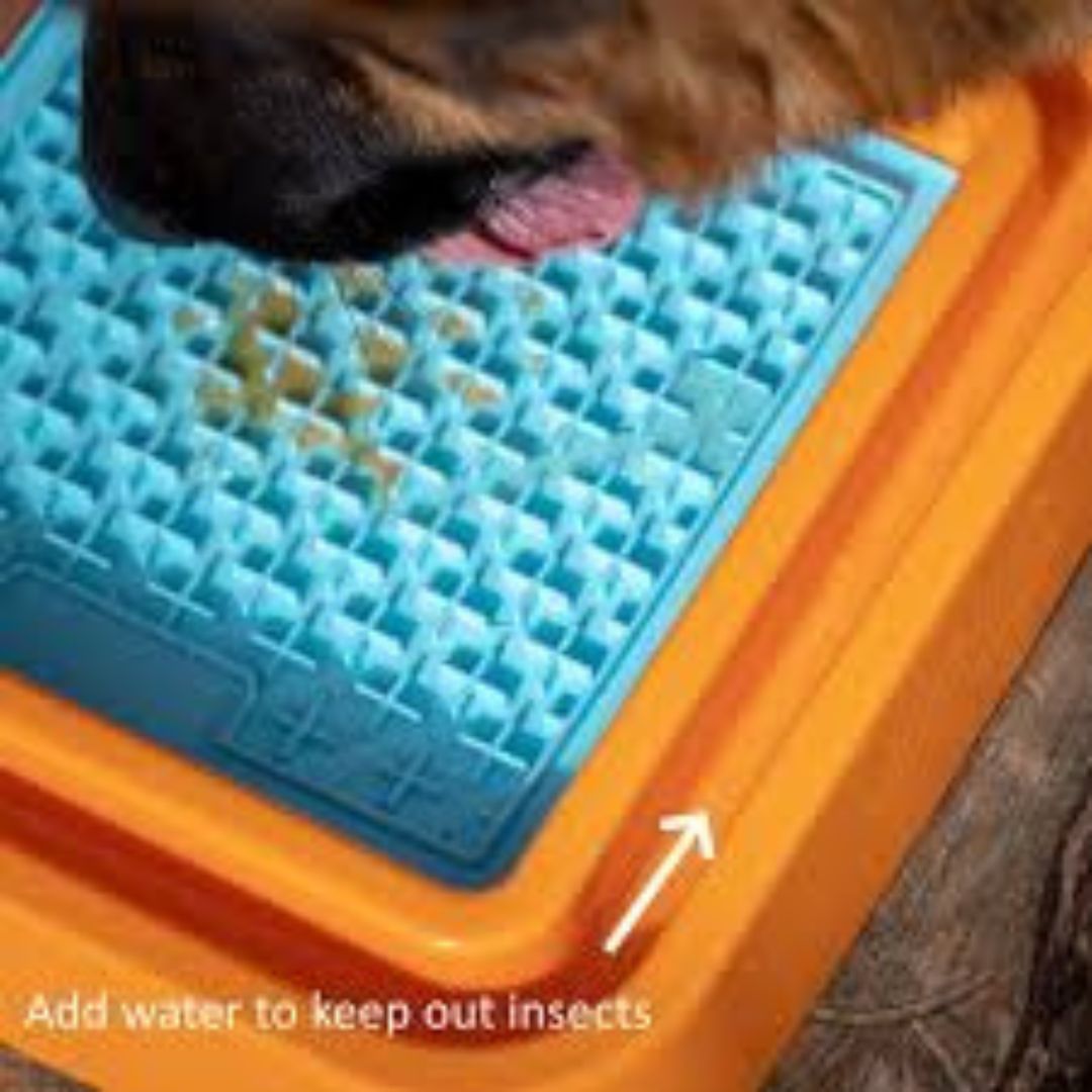 LickiMat Keeper Feeding Mat Holder for Outdoors in Grey