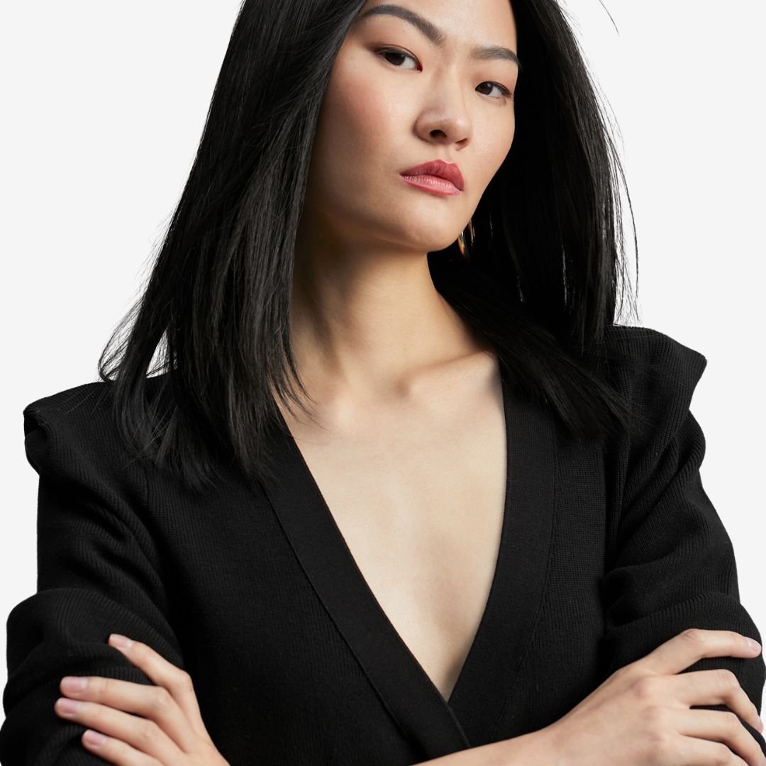 Lola Casademunt Women's Midi Knit Dress in Black