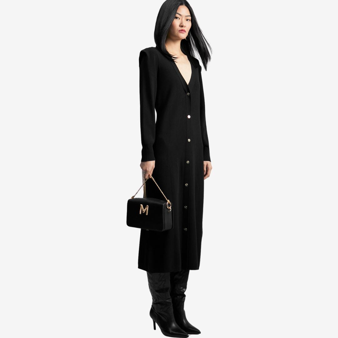 Lola Casademunt Women's Midi Knit Dress in Black