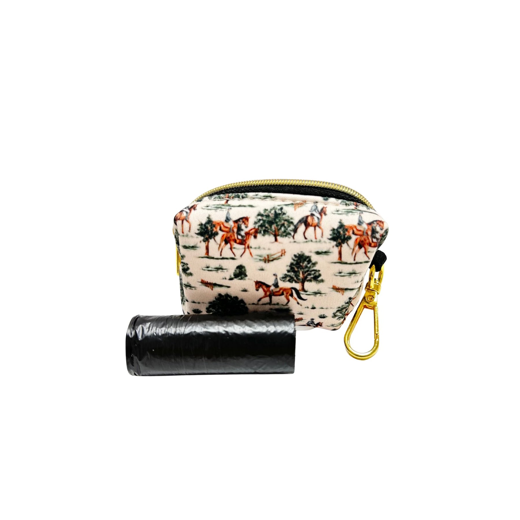 Oh So Fetch Horse & Hound Padded Dog Poop Bag Holder in Beige