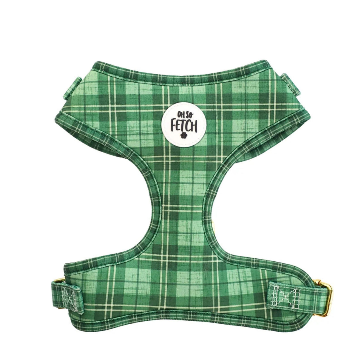Oh So Fetch Mossy Meadows Padded Dog Harness in Green
